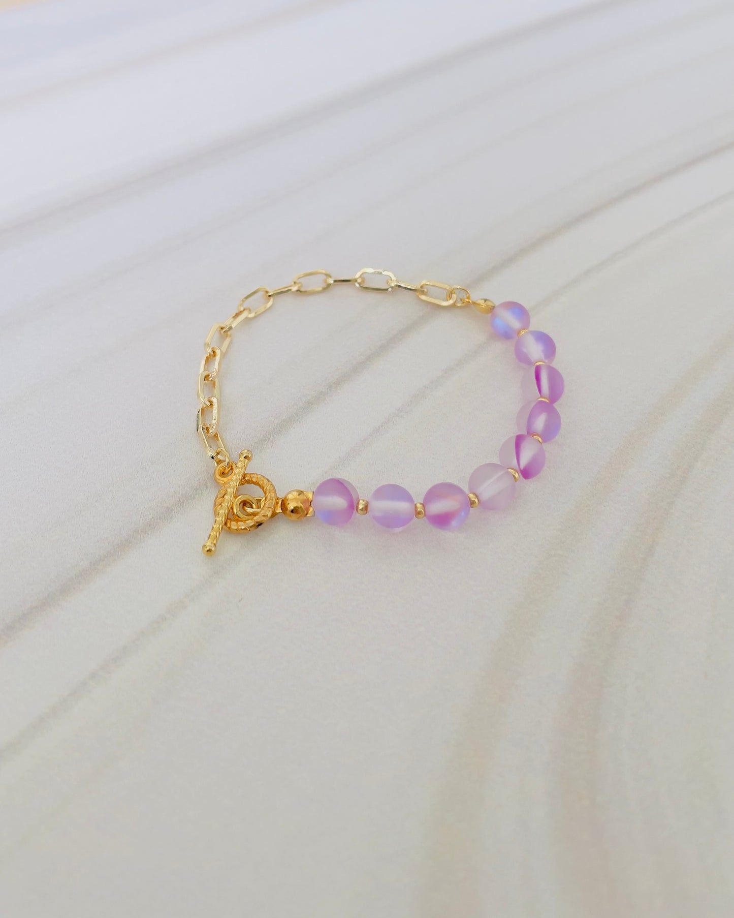 Pulsera Sienna - Cuarzo Electrificado Morado