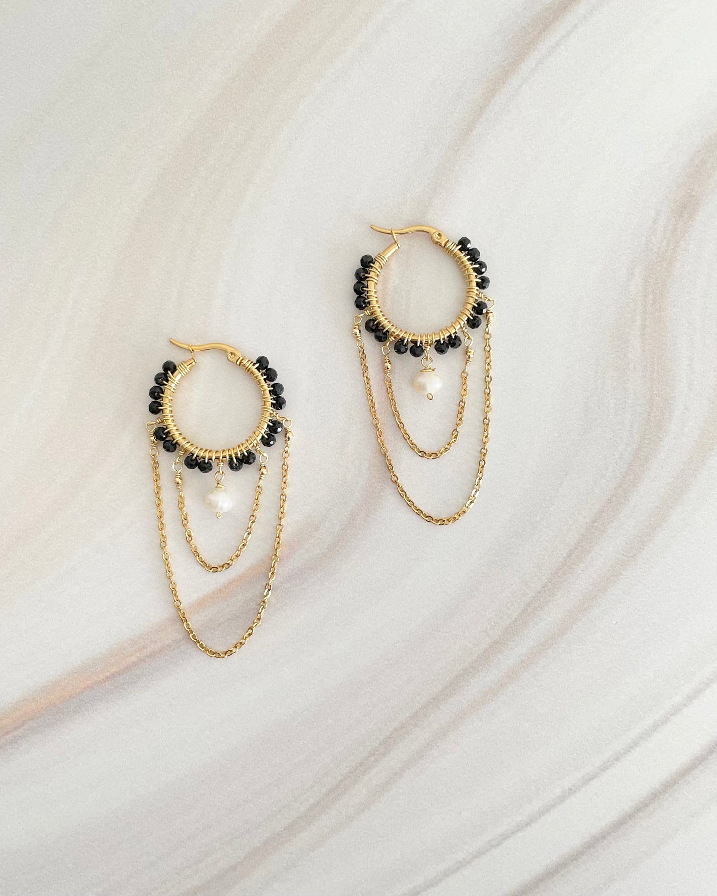 Aretes Camille - Negro