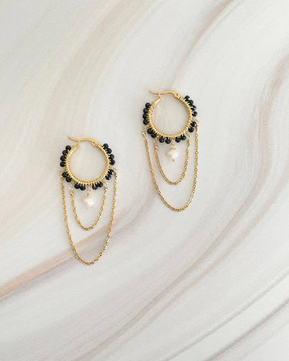 Aretes Camille - Negro