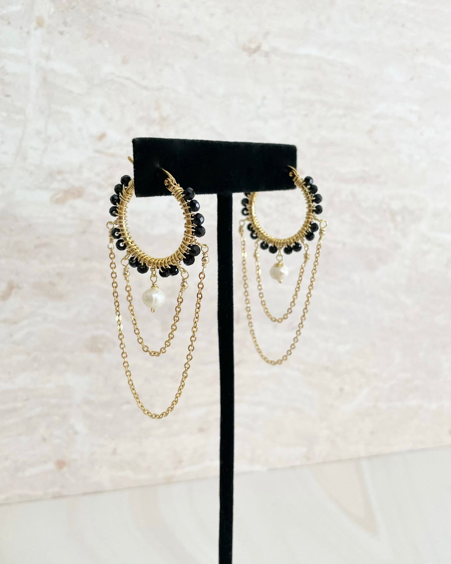 Aretes Camille - Negro