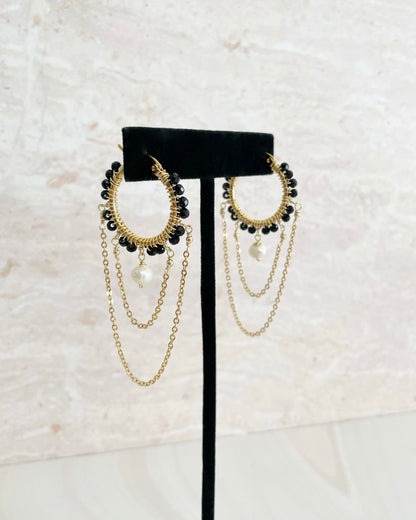 Aretes Camille - Negro