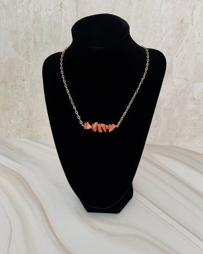 Collar Briseida - Ágata roja